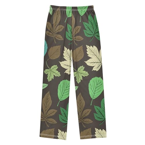 J JOYSAY Various Foliage Plant Darkbrown Pajamas Pants Soft Long Pajama Bottoms Lounge Sleep Pants Size S-XL2