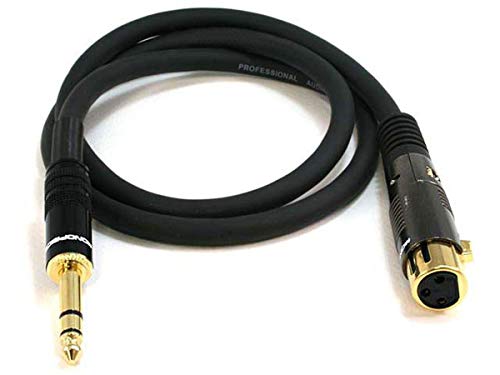 Image of Monoprice 15-Ft Premier Series XLR to 1 /4-Inch TRS Audio Cables (16AWG, XLR Male & Female, TRS Male)