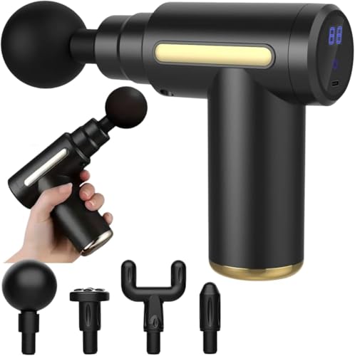 UCRAVO Ultra gun Massager Gun, 4 Heads, 6 Speed, Rechargeable, Ha...