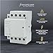 Shopcorp 4 Pole Contactor 220v Coil Normally Open 63 amp IEC 400V AC Contactor with 220/240VAC Coil - Motor Load 40A and Lighting Load 60A (Silent Operation) | with Mounting Base for DIN Rail