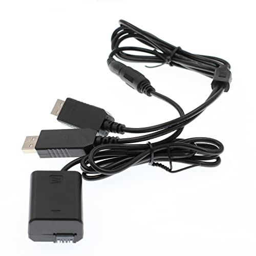 Eonvic �_�u��USB�d���A�_�v�^�[ DC�J�v���[ AC-PW20 NP-FW50 Pour Sony A7 A7II A7R A7S A7RII A7 2 A5000 A6300 A6500 A7000