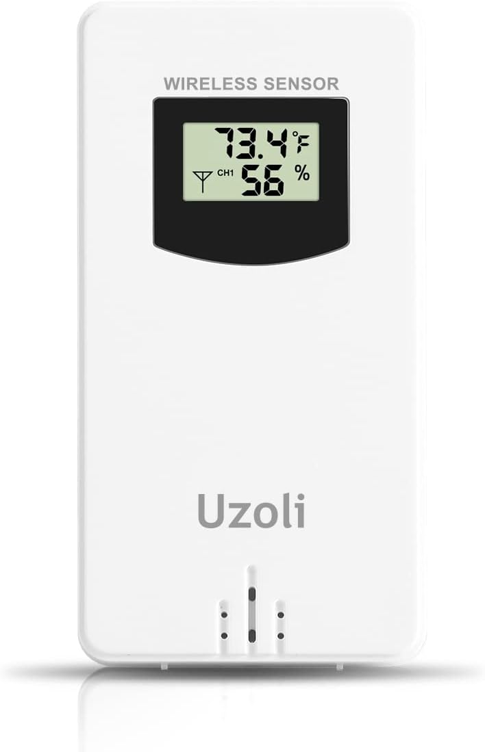 uzoli Projection Alarm Clock Weather Station with Wireless Remote Sensor *2