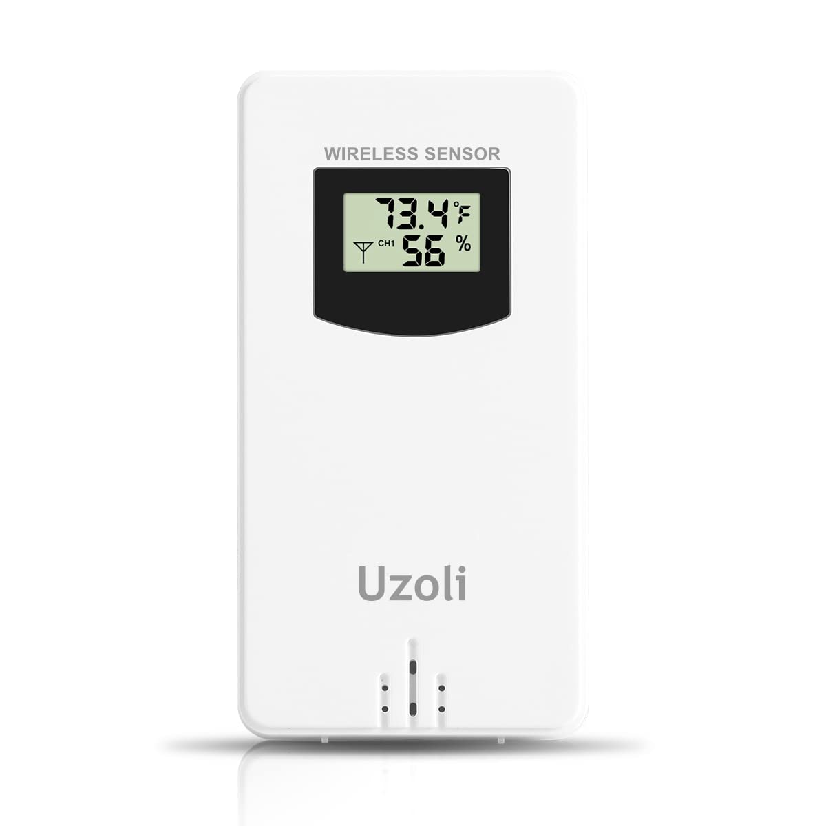 Uzoli Weather Station Sensor, Wireless Remote Sensor, Temperature Humidity Transmitter, Indoor Outdoor Thermometer Sensor, Indoor Outdoor Wireless