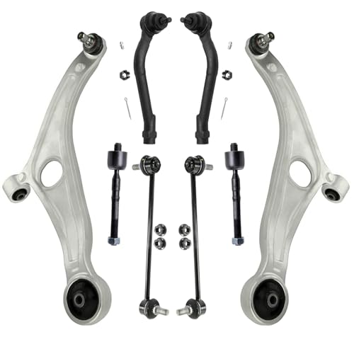 Image of Detroit Axle - 8pc Front End Suspension Kit for Hyundai 15-17 Azera, 14 Sonata, 14-15 Kia Optima, 2 Lower Control Arms w /Ball Joint 2 Sway Bar Links 4 Tie Rod Ends 2014 2015 2016 2017 Replacement
