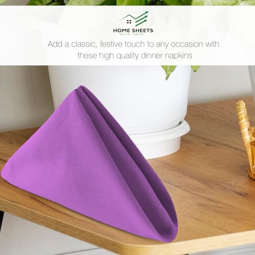 Image of 100% Cotton Dinner Napkins 12x12 Inch, Soft & Durable, Reusable Cloth Napkins for Dining, Events, and Everyday Use (Lavender, Set of 50 (12x12))