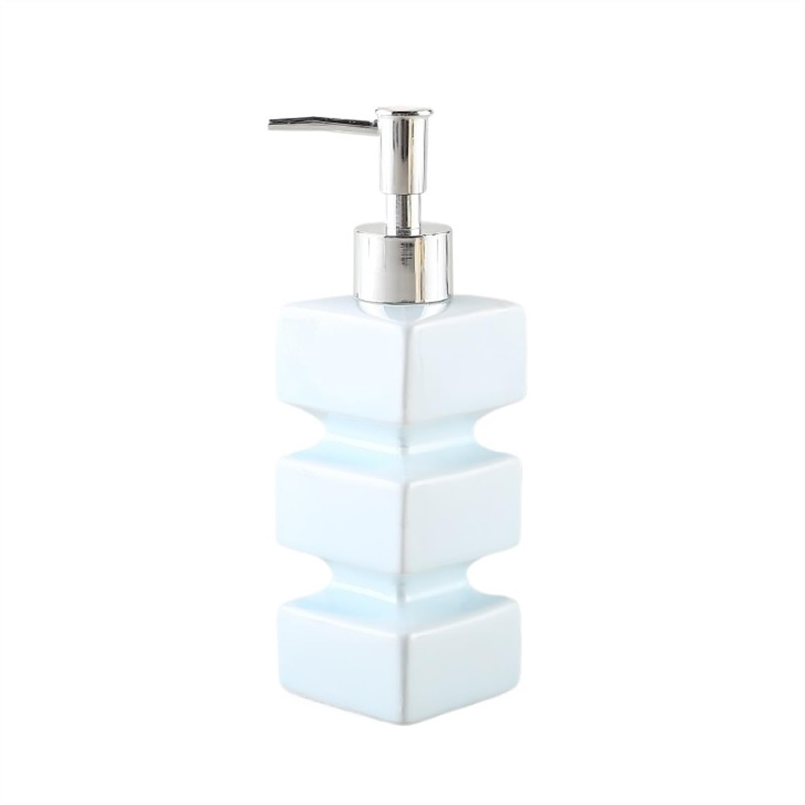 Dozownik mydła 300 ml z ceramiczną pompką do mydła/dozownikiem mydła z wielowarstwowym wzorem, dozownik łazienkowy w stylu rustykalnym (niebieski)