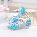 ALPHELIGANCE Girls Dress Princess Shoes Sparkly Glitter Ballet Flats for Toddler/Kids Party Wedding Dress Up(096-B5Blue27)