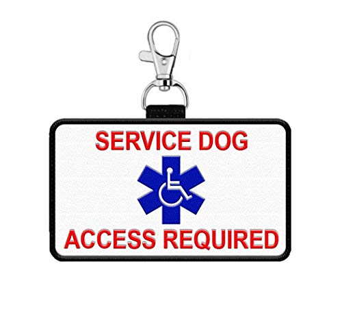 Workingservicedog.com “Service Dog” - Clip On Identification Patch Tag - Includes Five Service Dog Handout Cards - Clips Onto A Service Dog Vest, Harness, Collar, Leash Or Carrier #TOP1
