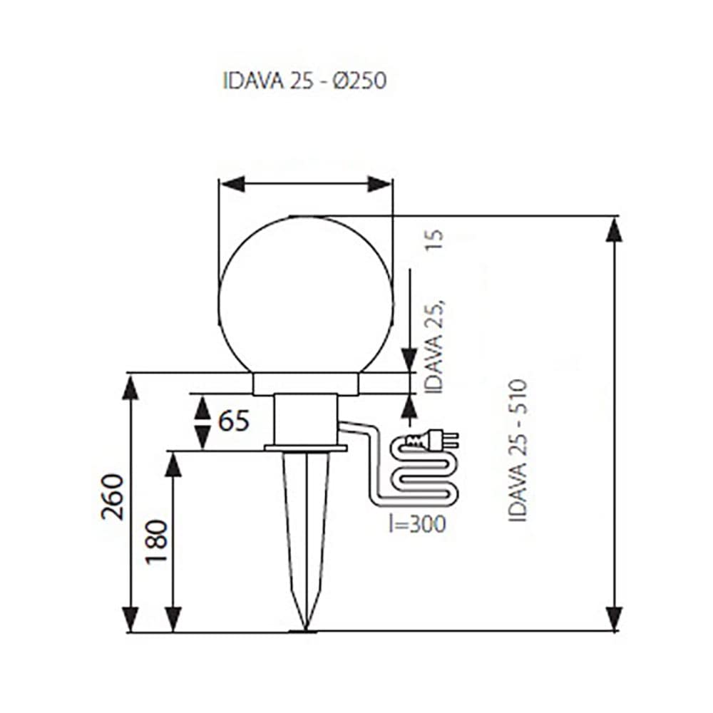 Outdoor Estaca lámpara bola ranuras lámpara Terraza o Balcón iluminación Blanco Kanlux 23510