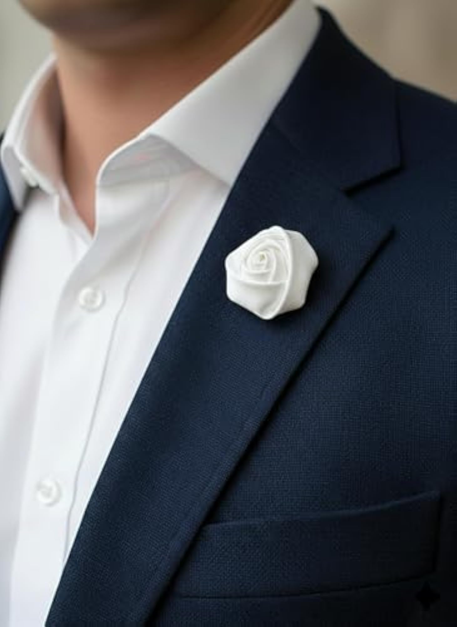 Floral Stick Brooch Lapel Pin, Unisex Suit Accessory