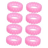 Healeved 8 Piezas de Estuches de Viaje Protector de Ruedas para Estuche de Viaje Protectores de pies de Equipaje Calcetines con Ruedas para Equipaje Gel de sílice Rosa
