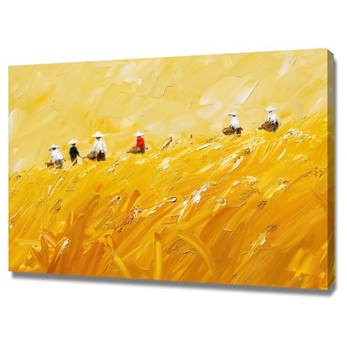 Impression sur toile de récolte WODJEM 40x60cm encadrée pour salon