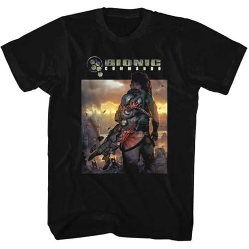 Regular Fit Bionic Commando Men\'s The World Burn Slim Fit T-Shirt Large Black BlackLarge