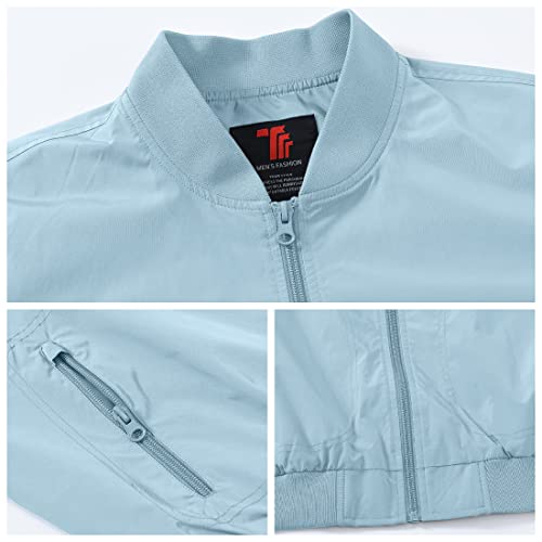 Image of Gopune Men's Windproof Bomber Jacket Lightweight Windbreaker Outdoor Golf Fashion Coat