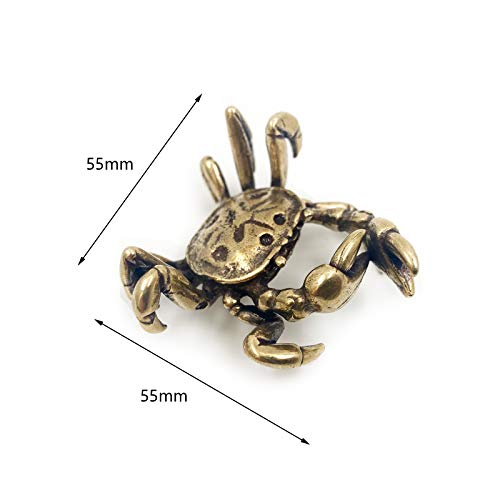 Figura decorativa de cangrejo de latón miniatura 2