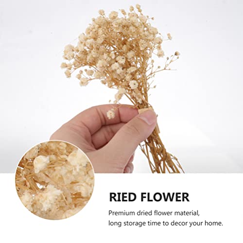 Ramo de flores secas gypsophila beige para boda decoración miniatura 3