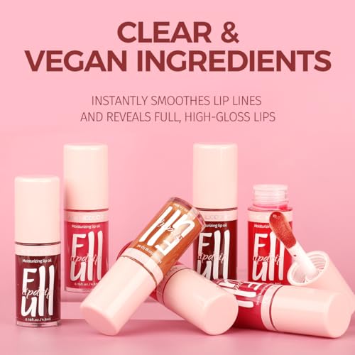 Moisturizing Lip Oil, No-Sticky Tinted Lip Gloss for Dry Lips Lip Balm Lip Care, Shiny and Vegan Tinted Lip Gloss 0.16OZ - 03 APHRODITE - Image 4