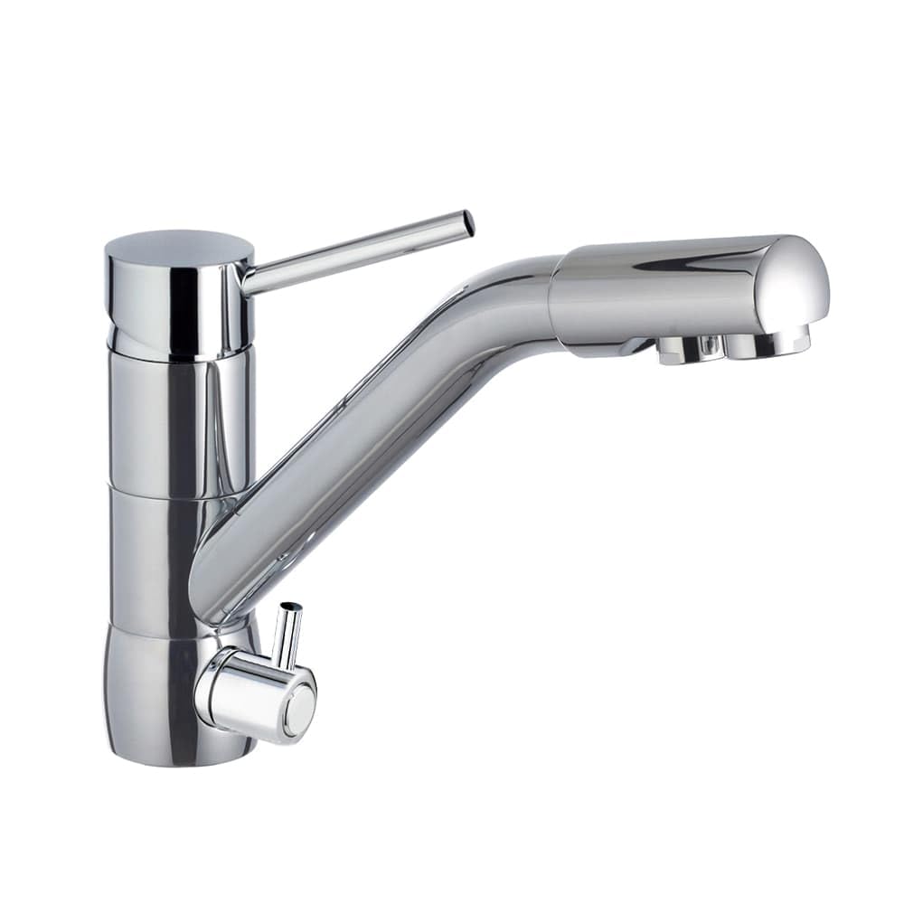 Clever 98760 Grifo de Cocina Monomando Agua Tratada Caiman Horizontal Econature, Cromado