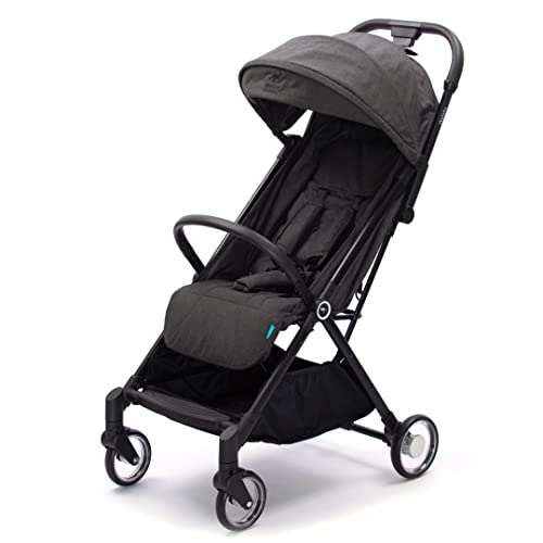 Urban Kanga Wallaby Buggy Klein Zusammenklappbar Reisebuggy mit Liegefunktion Leichter und Kompakter Kinderwagen (Grau Leinen)