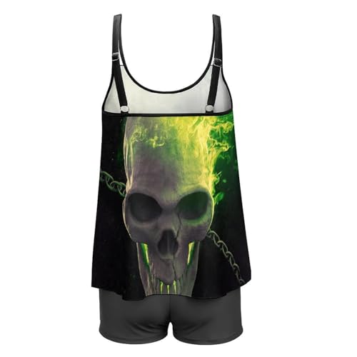 Ensemble Bikini Crâne Effrayant avec Robe de Plage pour Vos Journées Surf