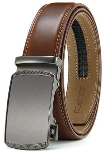 CHAOREN Belts for Men - Ratchet Leather Mens Belt 1 3/8" for Jeans - Fits Everywhere