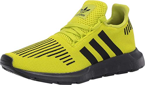 adidas Men's Swift Run Hiking Shoe, Solar Yellow/Core Black/Carbon, 4