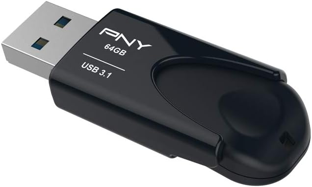 PNY USB Flash Drive Attaché 4 3.1 64GB,Black