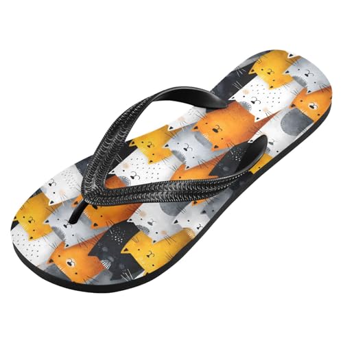 Flip Flop Sandals Anime Cats Print for Women Men Beach Outdoor XS2