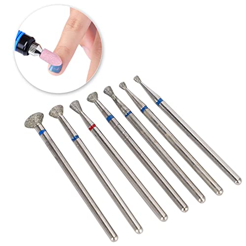 Radiraga Multi-Functional Nail Art Manicure Drill Bits, Nail Drill Bits Set Nail Grinding Head Electric Manicure Grinding Head Tool Nail Polishing Tool, Diamond Sand, 7PCS - Image 5