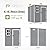 VONZOY VONZOY Resin Outdoor Storage Shed with Floor, 6x6 FT Plastic Garden Shed with Lockable Door & Window for Bike, Garbage Can, Lawn Mower, Grey White