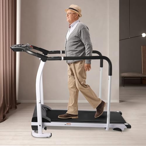 Image of Elderly Treadmills, Home Rehabilitation Training Walking Machines,Low-Speed Silent Long-Handrail Treadmills,Indoor Fitness Equipment