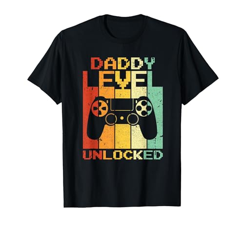 Leveled up to daddy, dad to be announcement shirt. Get this shirt for your husband, expecting to be father of a baby. Daddy Level Unlocked shirt! Get this pregnancy shirt for a man, hubby, husband expecting a baby!