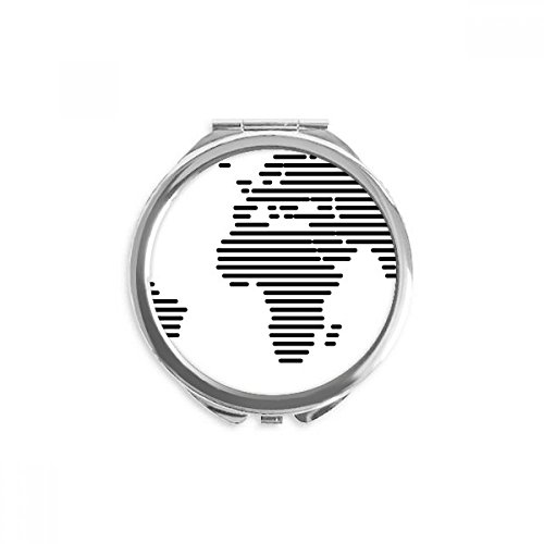 Miroir de poche planisphère pour des retouches beauté en voyage