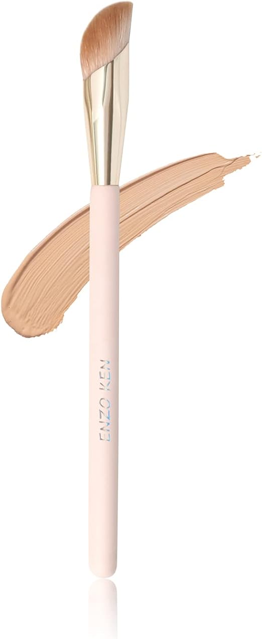 ENZO KEN Angled Concealer Brush Under Eye, Concealer Brush, Nose