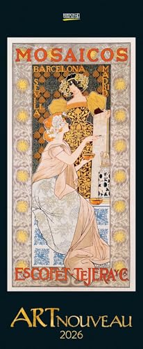 Art Nouveau 2026: Kunstkalender mit Jugendstilplakaten der Belle Époque. Wandkalender im Hochformat: 28,5 x 69 cm.