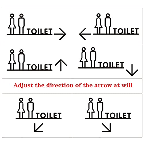 Letrero de acrílico autoadhesivo para baño, armario, baño, baño, baño, baño, baño, baño, baño, baño, sala de estar, adecuado para hotel, centro comercial, restaurante, casa