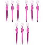 minkissy 9pcs Stainless Steel Eyebrow Portable Eyebrow Trimmers for Women Non- Grip Beauty Tools for Precise Shaping Travel-friendly Makeup Accessories Transparent Red