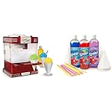 Nostalgia Snow Cone Machine Bundle with Kool-Aid Snow Cone Syrup Party Kit | Make Delicious Shaved Ice Treats
