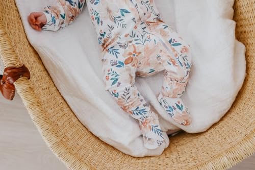 Image of Copper Pearl Zip-Up Footie Baby Pajamas - Soft Newborn Onesies for Boys & Girls, Tag-Free with Two-Way Zipper Baby Sleepers for Newborn - 24 Months, Autumn