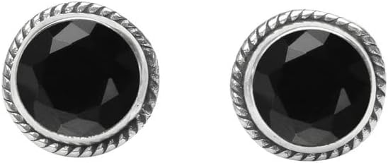 Gemstone Stud Post Earrings, 925 Sterling Silver Gemstone Earring 6 MM Round Girls Women Gift - Image 4