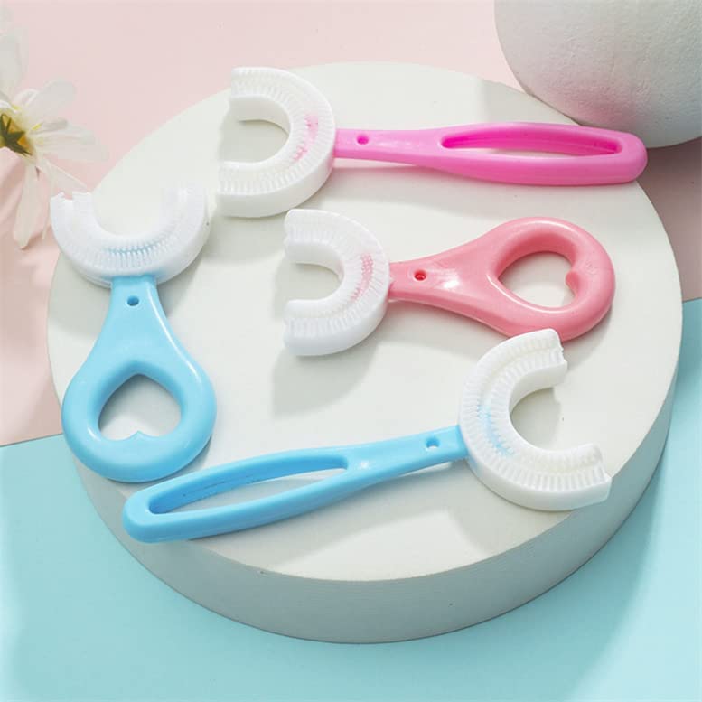 U Shaped Toothbrush For Kids , Manual U Type 360 Degree Soft Silicone Oral Teeth Cleaning Gift For Baby Infant Toddler Children,Multicolour-image-46