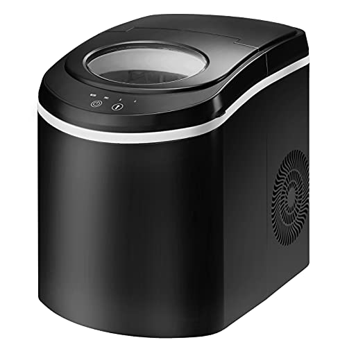 Protable Ice Makers Machine for Countertop with Scoop and Basket, 9 Ice Cubes Ready in 6-8 Mins