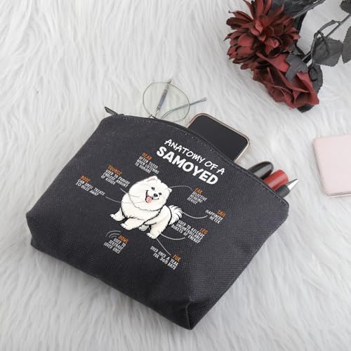 PYOUL Samoyed Inspired Gift Anatomy of A Samoyed Dog Makeup Bag Samoyed Mom Cosmetic Bag Samoyed Lover Gift Samoyed Merch (A Samoyed Dog B) - Image 4