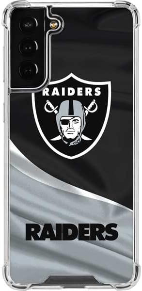Skinit Clear Phone Case Compatible with Galaxy S22 Plus - Officially Licensed NFL Las Vegas Raiders Design
