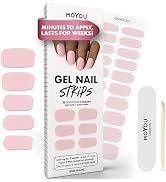 MOYOU LONDON Semi Cured Gel Nail Strips - 20 Pcs. Nail Wraps for Salon-Quality Manicure - Works w...