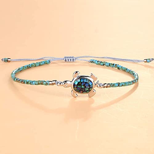 Kelitch Turtle Bracelets Abalone Shell Beads Bracelet Adjustable Friendship Bracelet Tropical Beach Sand Bracelet For Women #TOP2