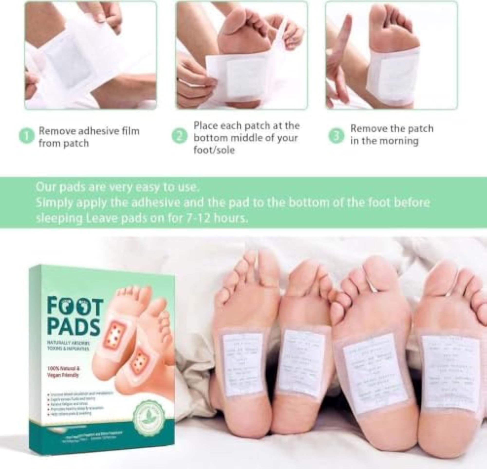 Herbal Bamboo Vinegar Foot Patches for Relaxation and Detox
