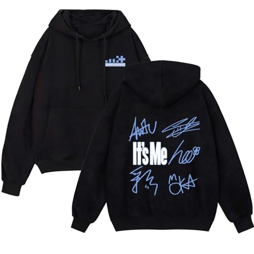 Genérico Sudadera con Capucha con Gráfico Harajuku, Sudadera con Capucha De Manga Larga It'sMe, Informal, con Capucha For Mujeres Y Adolescentes(Black-Thick,XL)