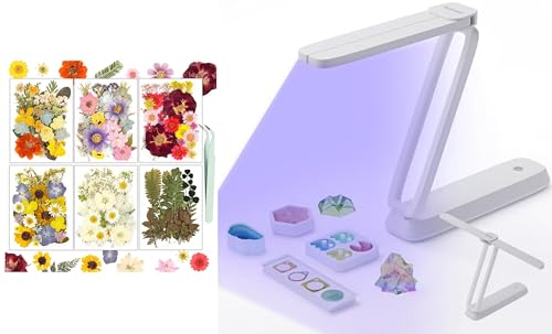 Resiners Luz UV y Flores Secas para Resina 58PCS miniatura 1