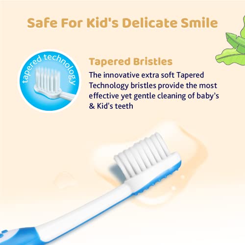 Image of Chicco Toothbrush Set Blue + Orange 3Y-8Y (Pack of 7)